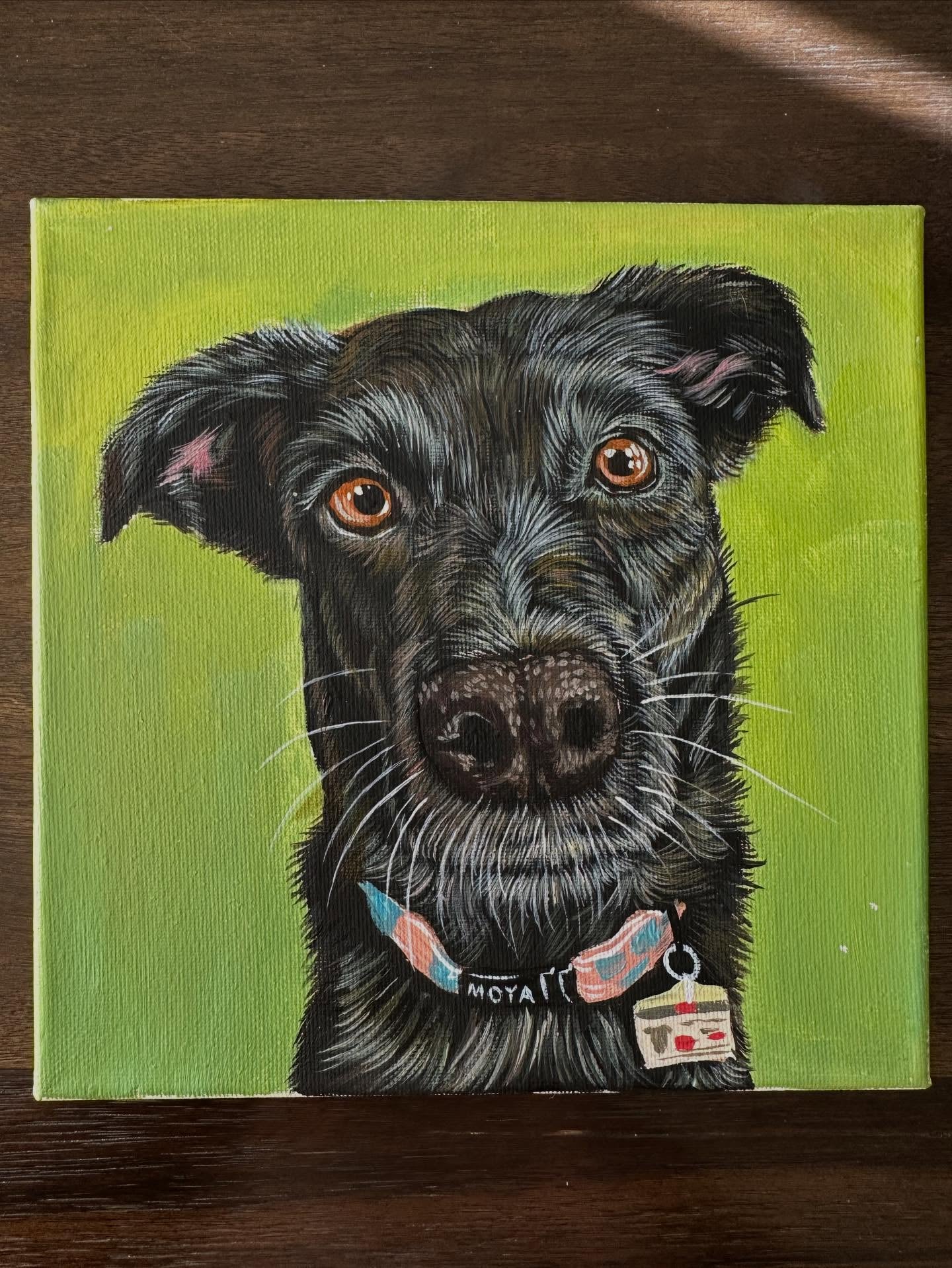 Premium Acrylic|Hand-Painted Realistic Oil Pet Portrait Custom