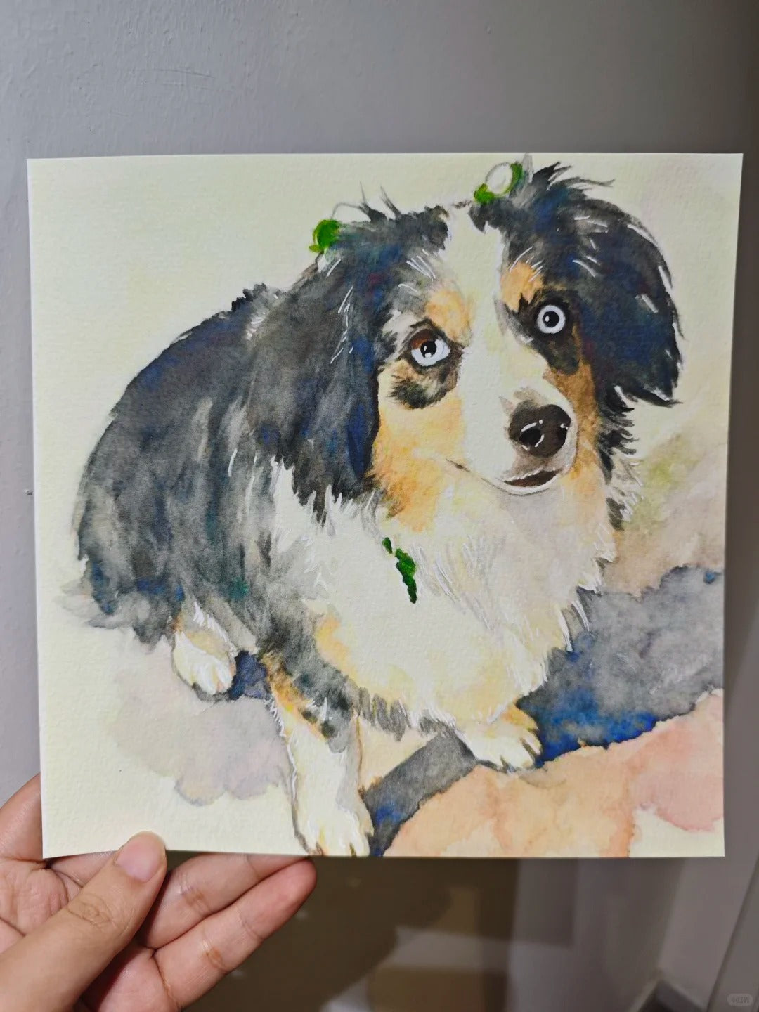 Custom Hand-Painted Original Pet Watercolor Artwork (Customized from Photos)