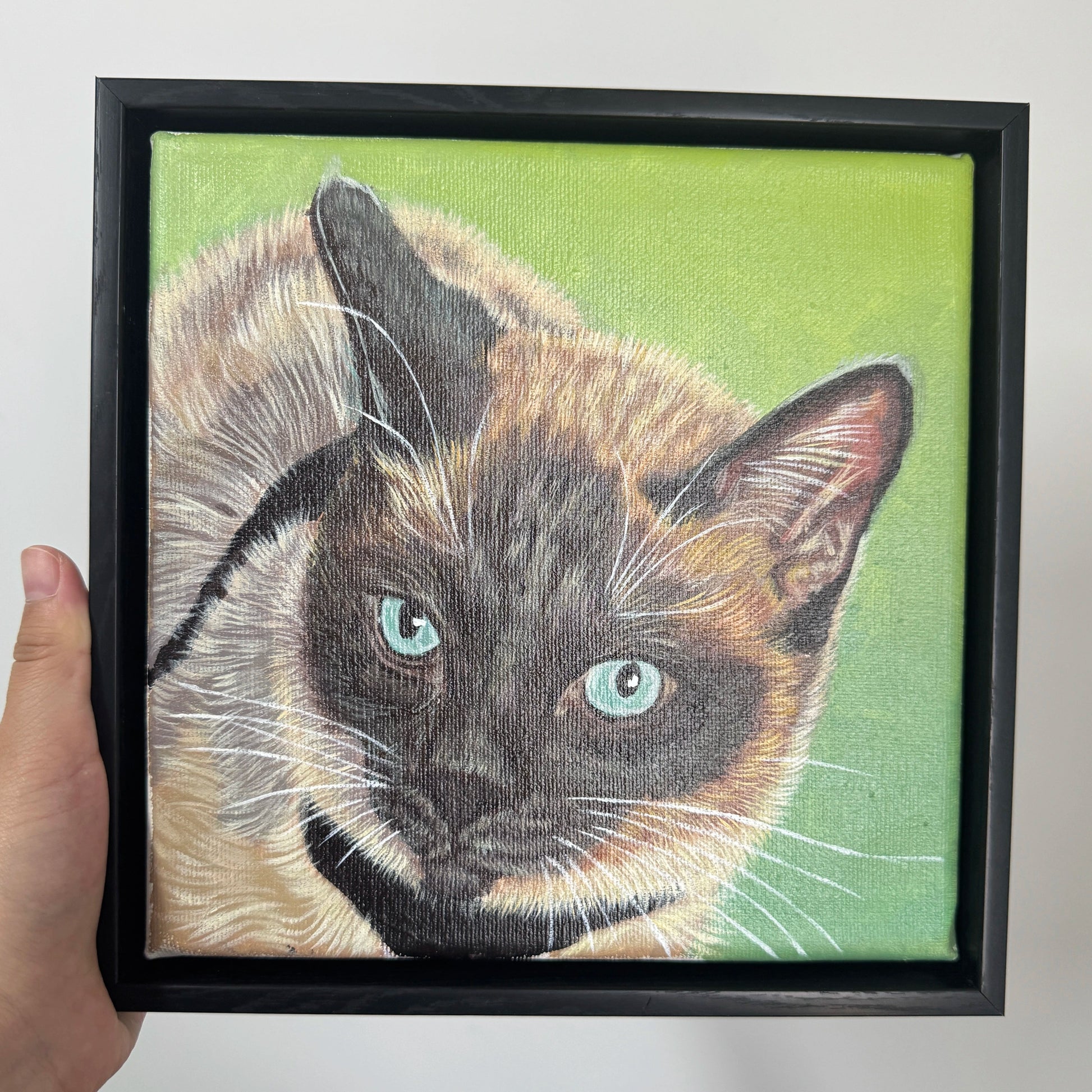 Hand-Painted Custom Acrylic Cat Portrait